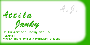 attila janky business card